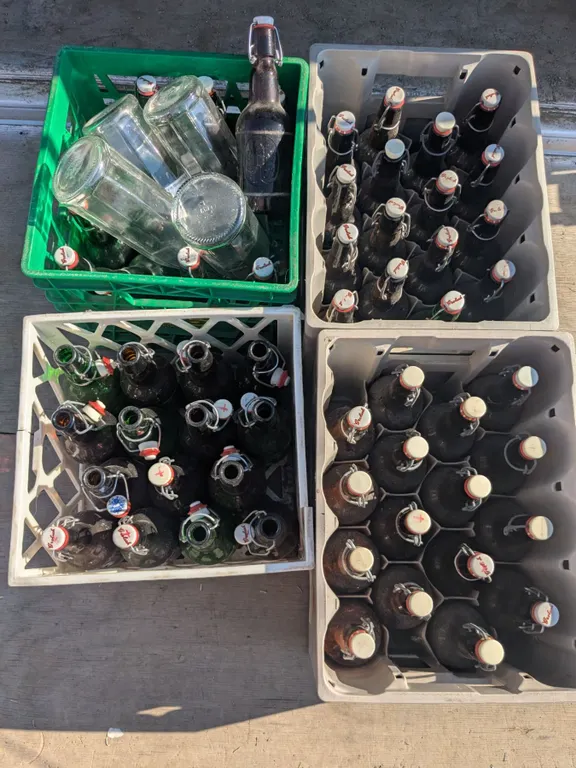Vintage Resealable Glass Bottle Lot