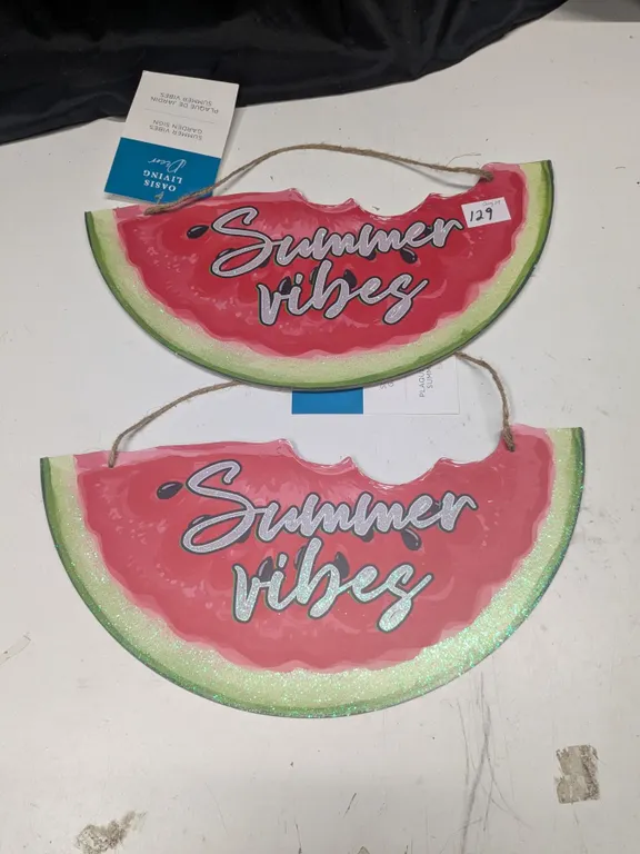Summer vibes signs, wood, 16"