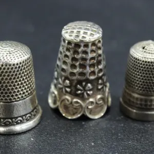 3 STERLING MEXICO, CHARLES HORNER THIMBLES 8.57g