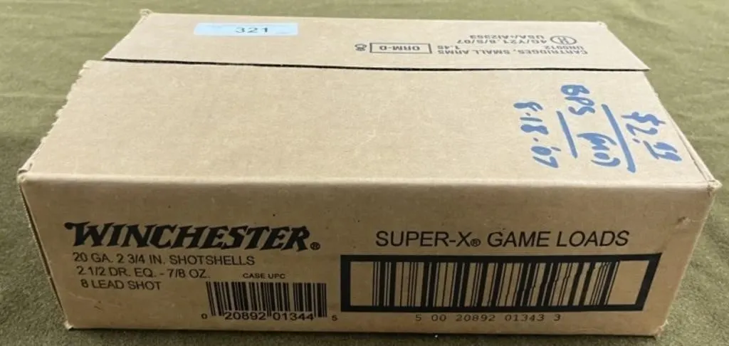 250 rnds Winchester 20 ga Shotshells