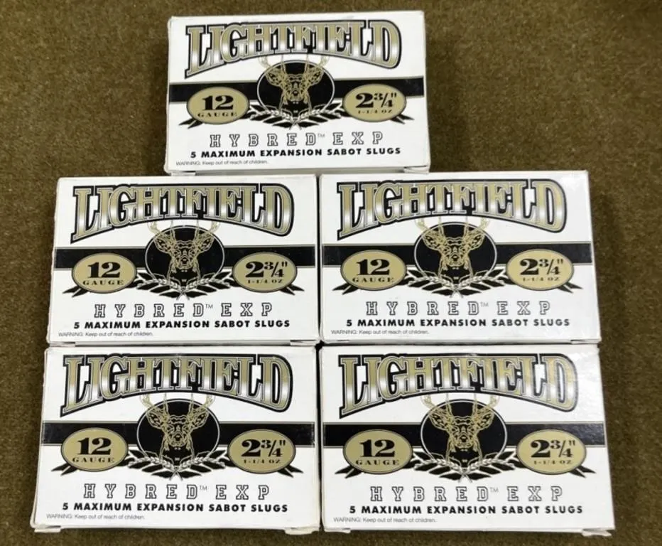 25 rnds Lightfield 12 ga Slugs