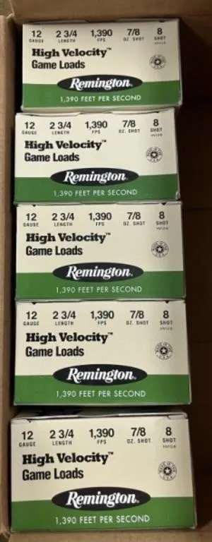 125 rnds Remington 12 ga Shotshells