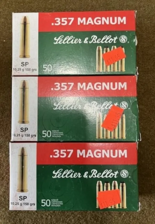150 rnds S&B .357 Magnum Ammo