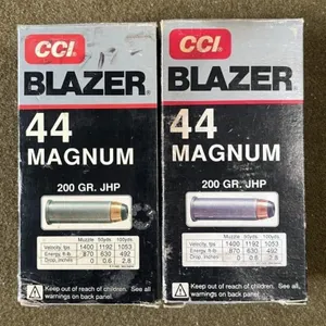 100 rnds CCI Blazer .44 Magnum HP Ammo