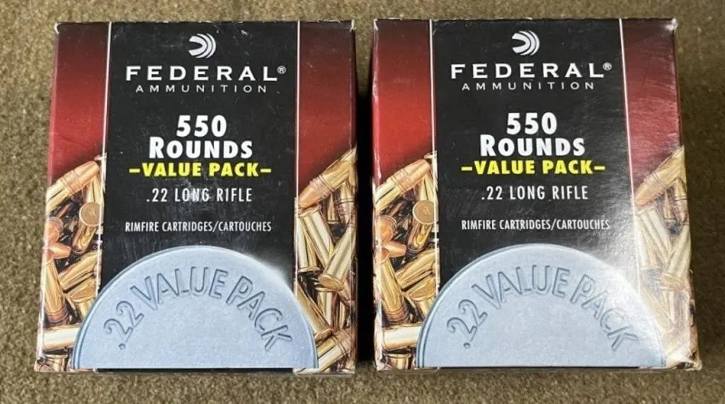 1100 rnds Federal .22 LR HP Ammo