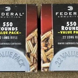 1100 rnds Federal .22 LR HP Ammo