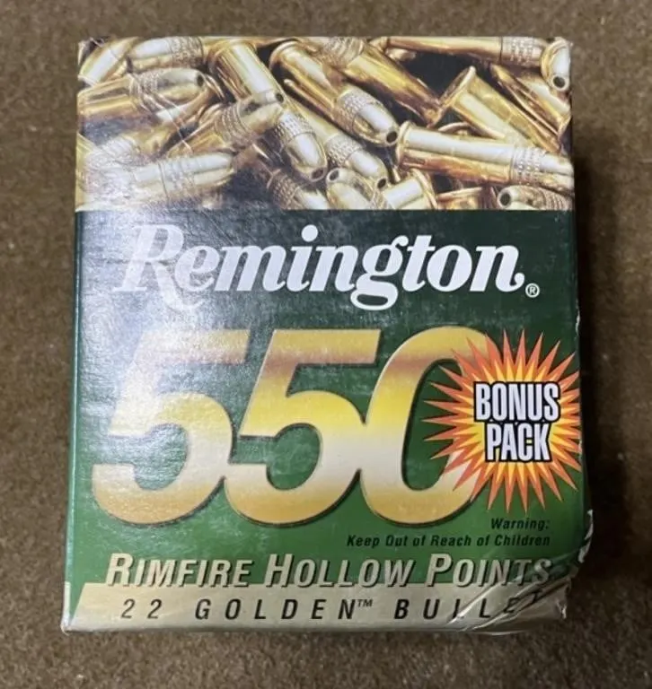 550 rnds Remington GB .22 LR Ammo