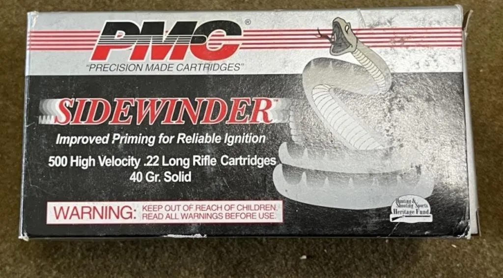 500 rnds PMC Sidewinder .22 LR Ammo