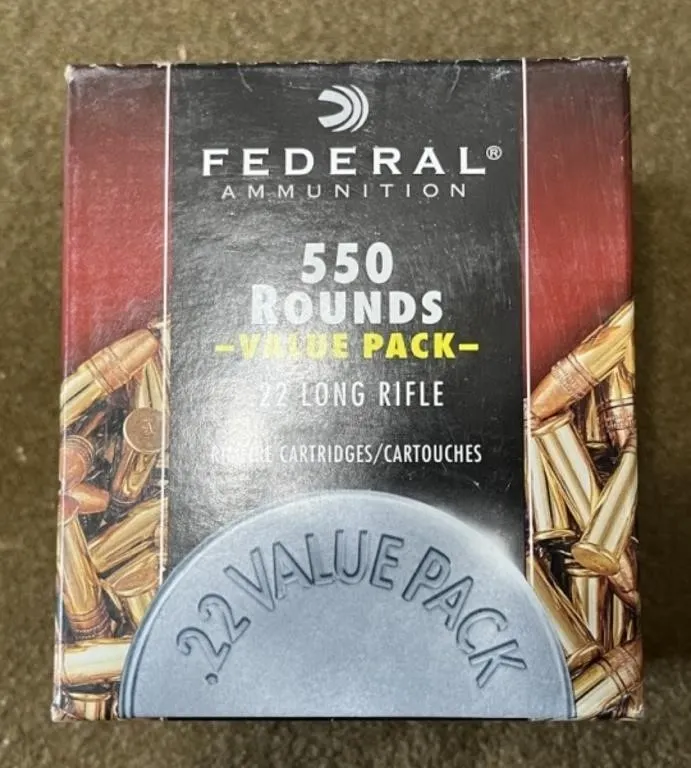500 rnds Federal .22 LR HP Ammo