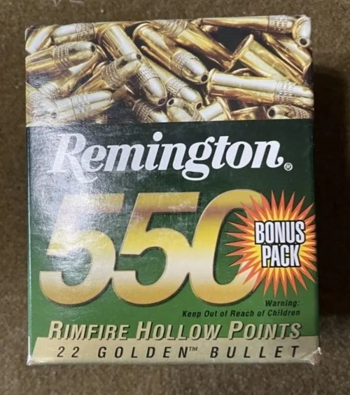 550 rnds Remington GB .22 LR Ammo
