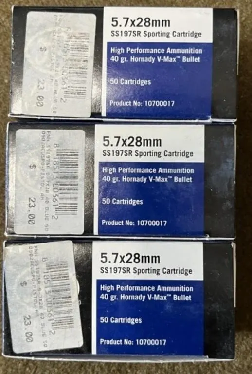 150 rnds FN 5.7x28 Ammo