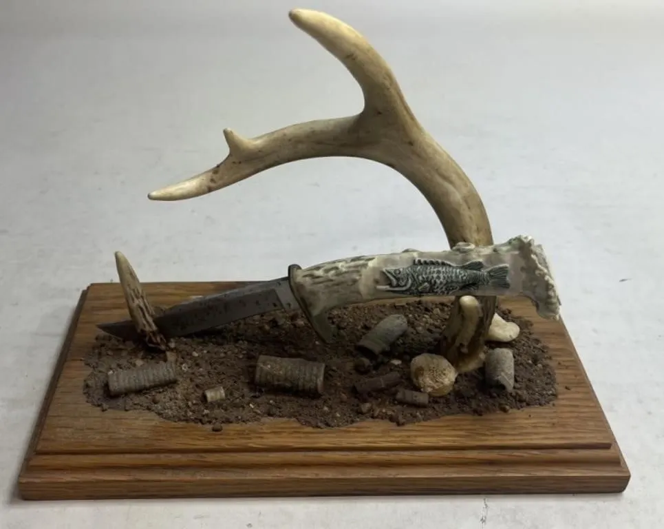 Custom Buck 602 Stag Handle Knife
