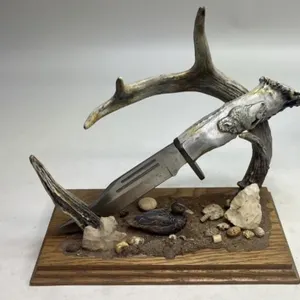 Custom Schrade 1400T Stag Handle Knife