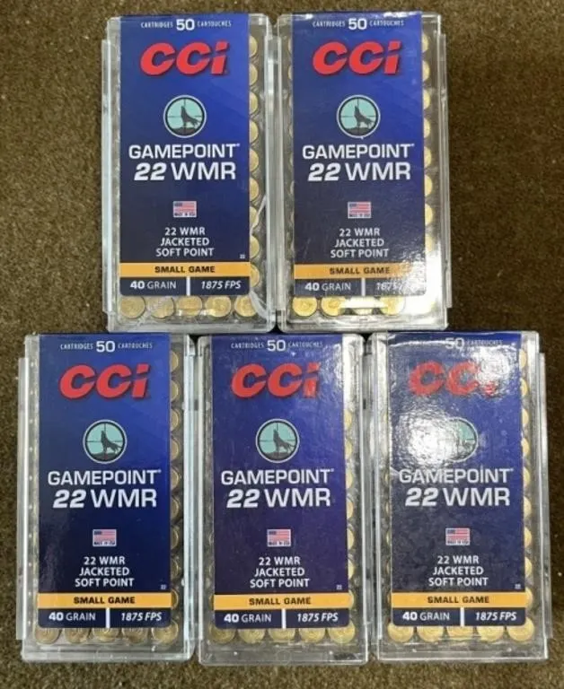 250 rnds CCI .22 Magnum Ammo