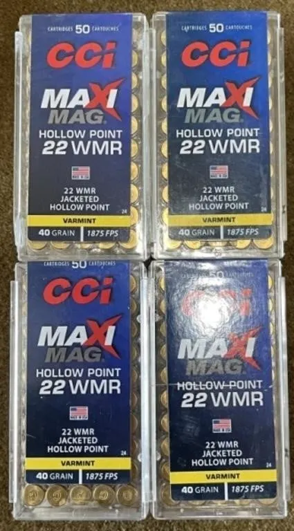 200 rnds CCI Maxi Mag .22 Mag Ammo