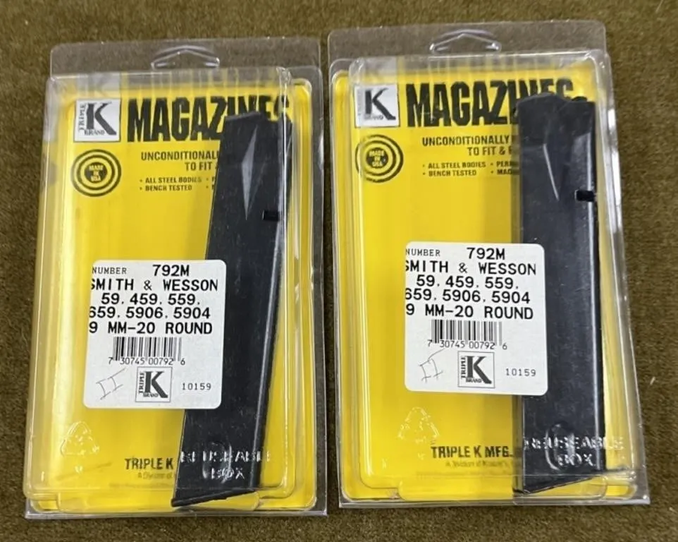 2 - Triple K S&W 59 9mm 20 rnd Mags