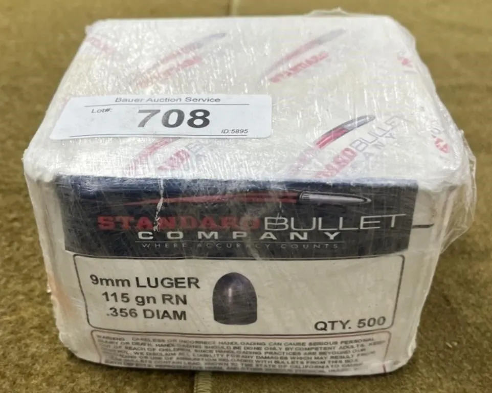 500ct 9mm 115 gr RN Lead Bullets