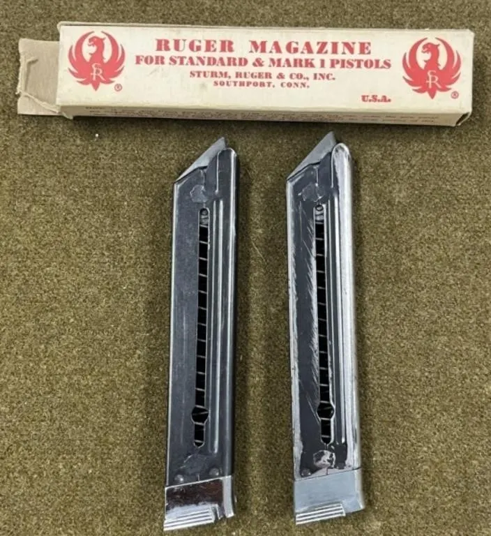 2 - Ruger MKI .22 LR 10 rnd Magazines