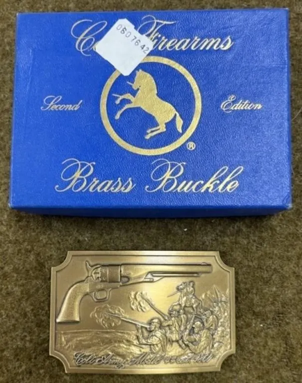 Colt Brass Belt Buckle
