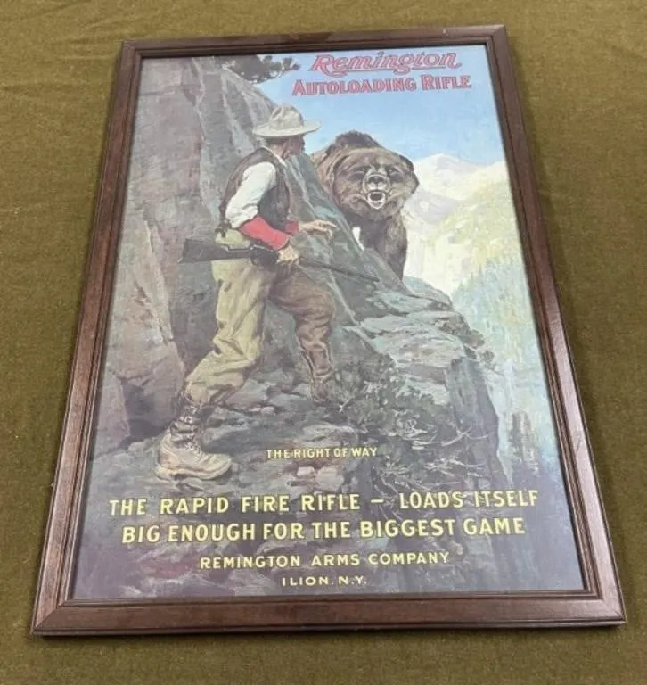 Remington Framed Gun Print