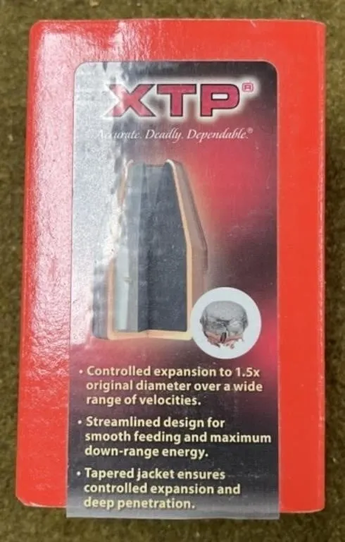 100ct Hornady .44 Cal 200 gr XTP Bullets
