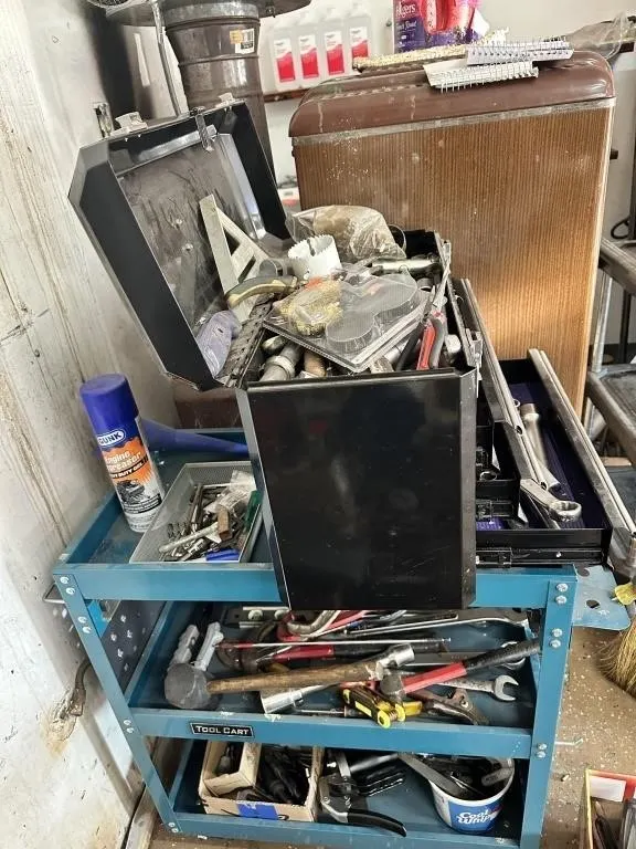 ROLLING CART FULL OF TOOLS