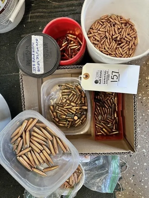 SEVERAL CONTAINERS OF VARIOUS PROJECTILES