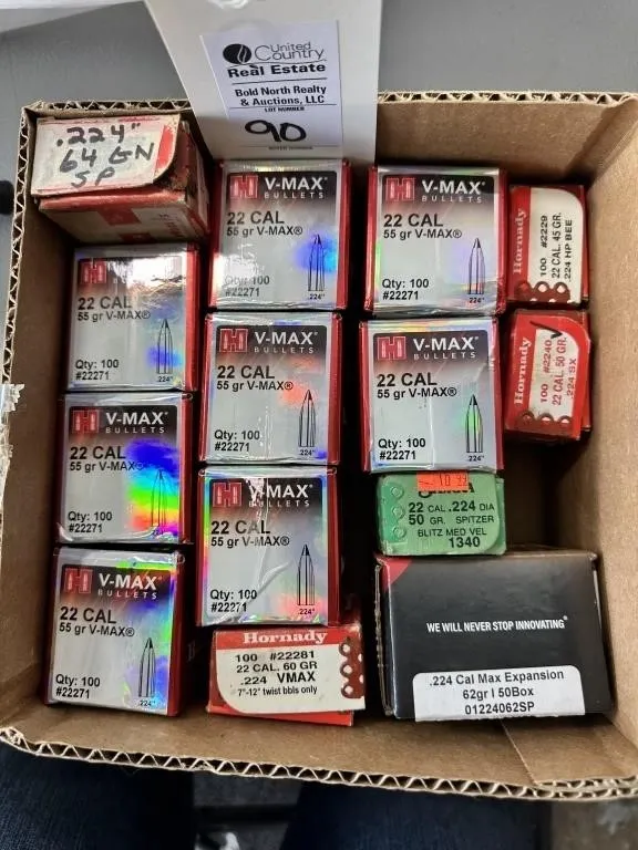 14 BOXES .22 CAL PROJECTILES