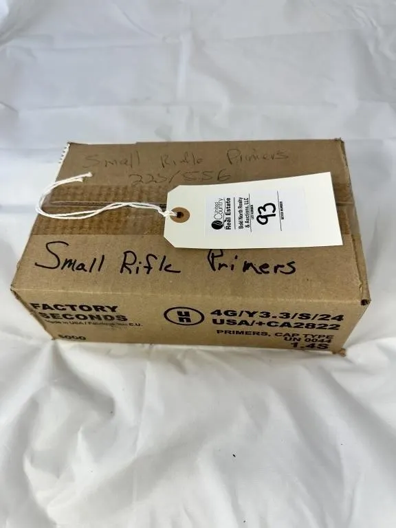BOX OF 5000 SMALL RIFLE PRIMERS