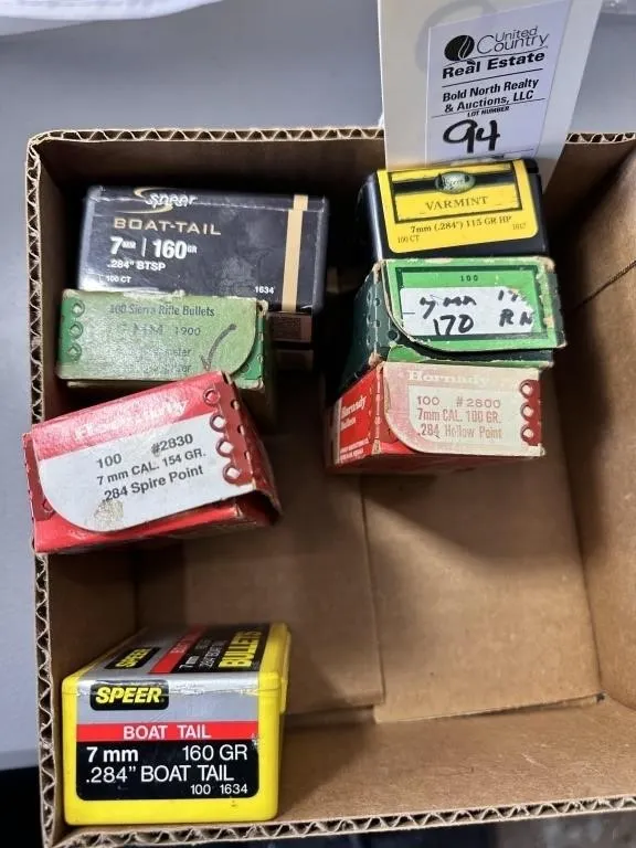 7 BOXES 7MM PROJECTILES