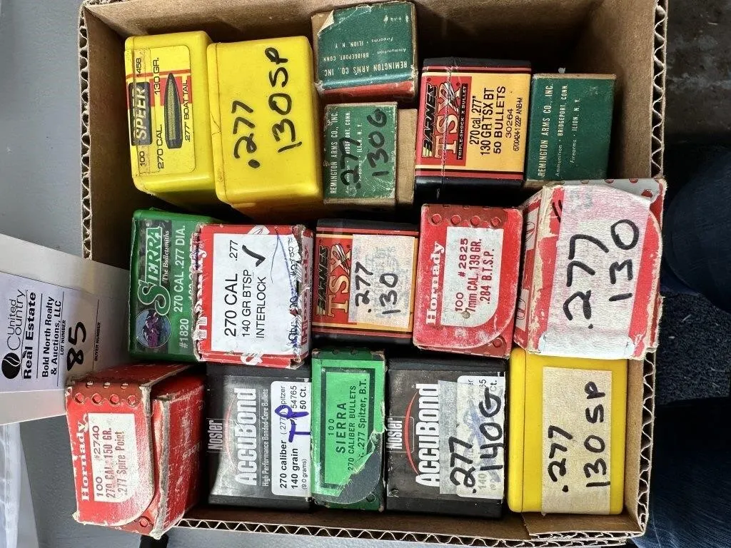 16 BOXES .270 PROJECTILES