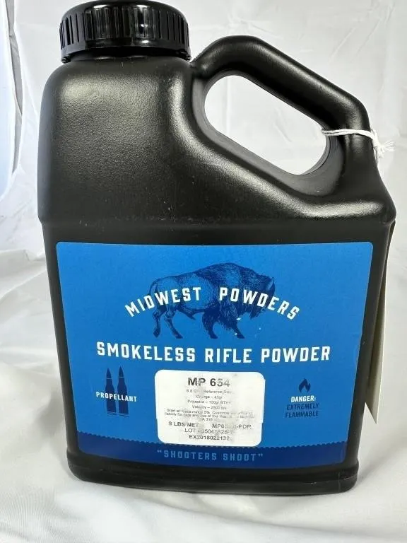 MIDWEST POWDERS SMOKELESS RIFLE POWDER MP654 8 LB