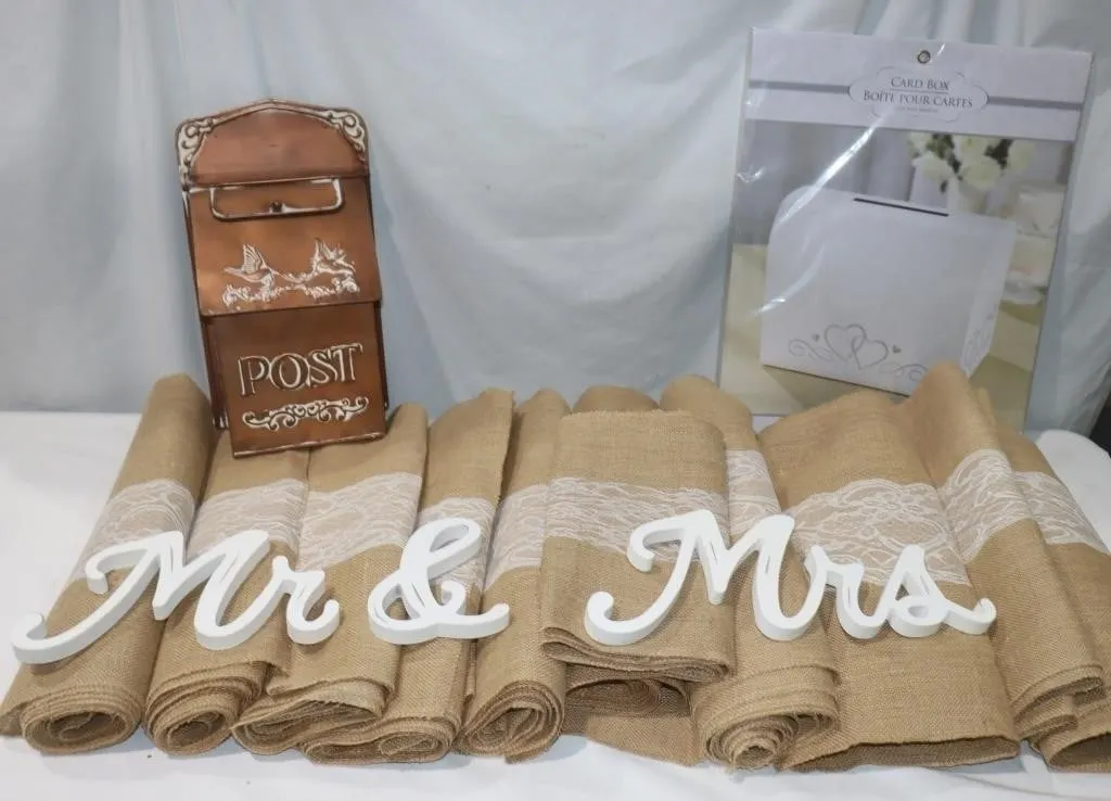 Wedding Decor Post Box, Runners, Signs: