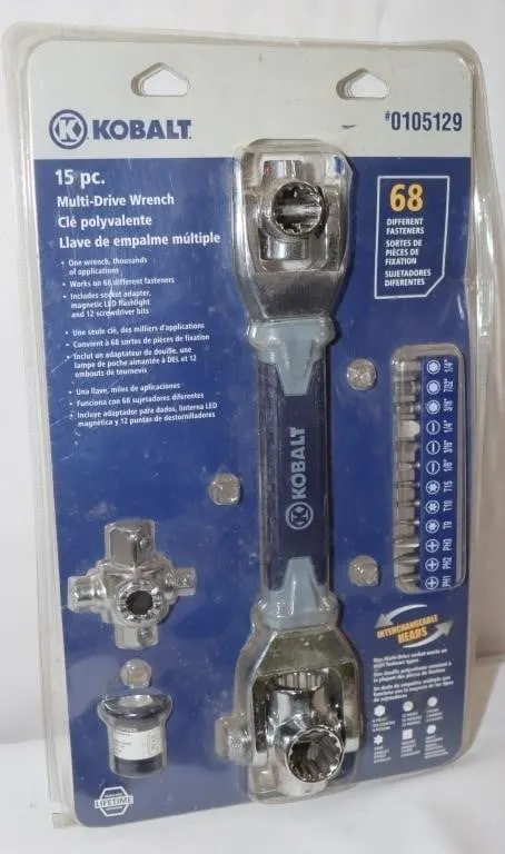 New Kobalt 15-Piece Multi-Drive Wrench Set
