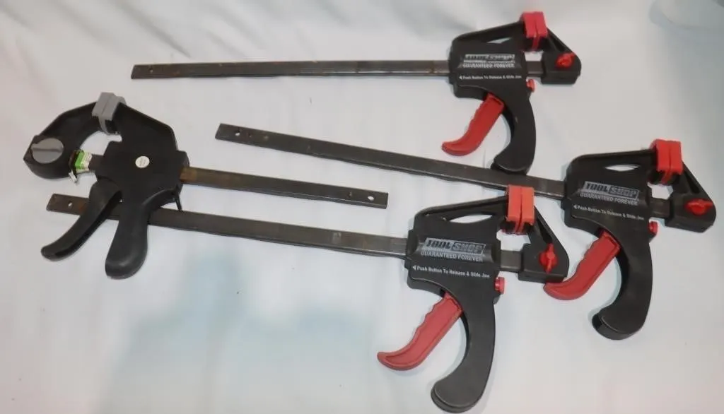 4 Tool Shop Quick-Grip Bar Clamps 6" & 12"
