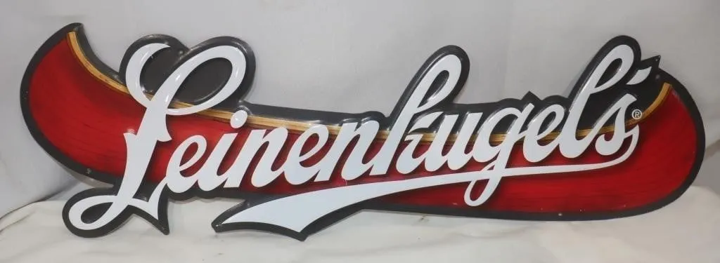 Leinenkugel's Embossed Metal Beer Sign 24"x7"