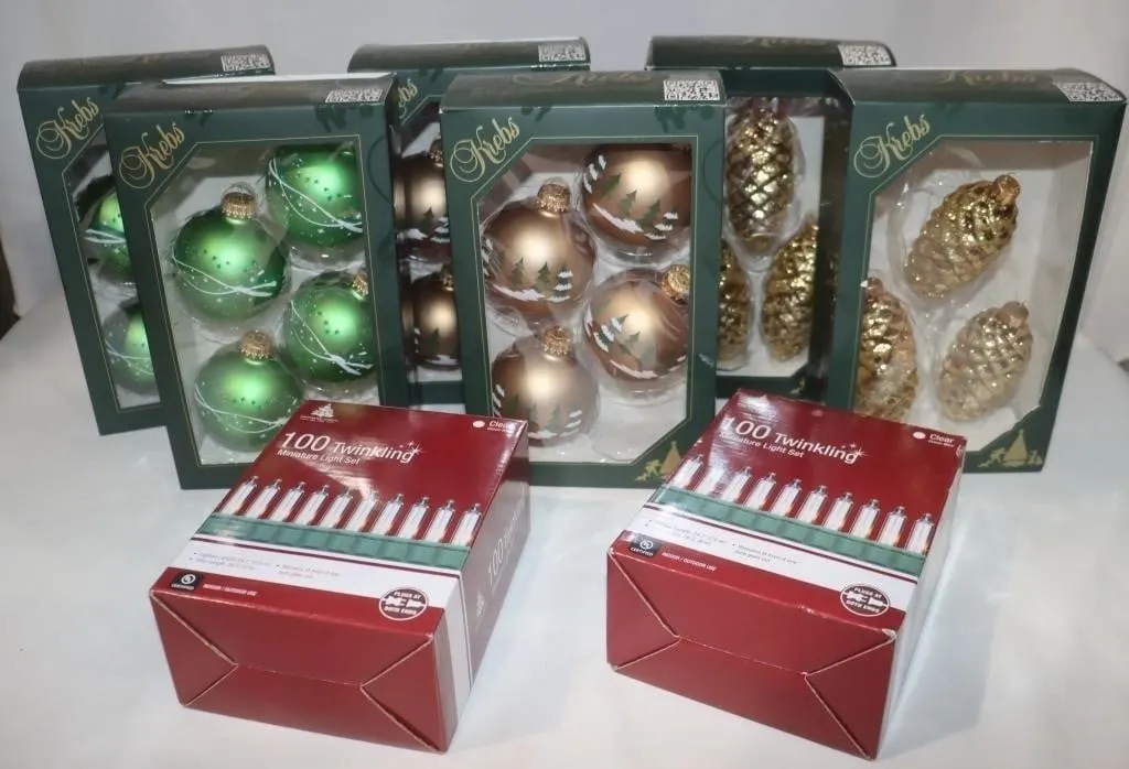 Krebs Ornaments & Twinkling Light Sets