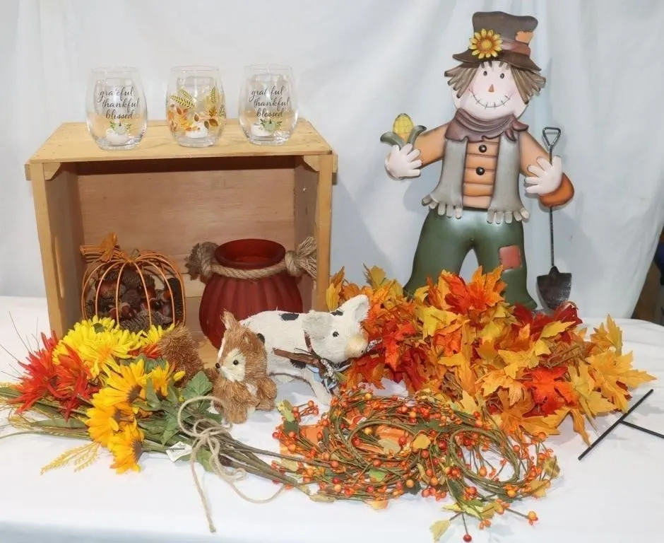 Fall Decor: Metal Scarecrow Stake &