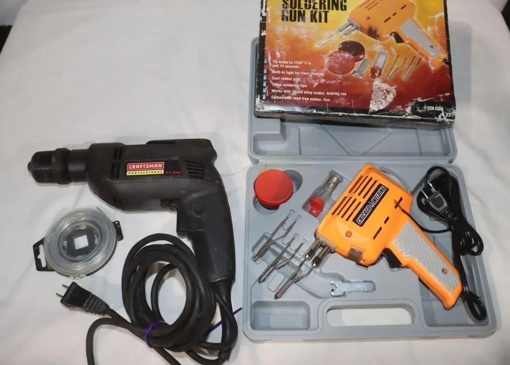 Craftsman Drill & Chicago Welding Soldering Kit;