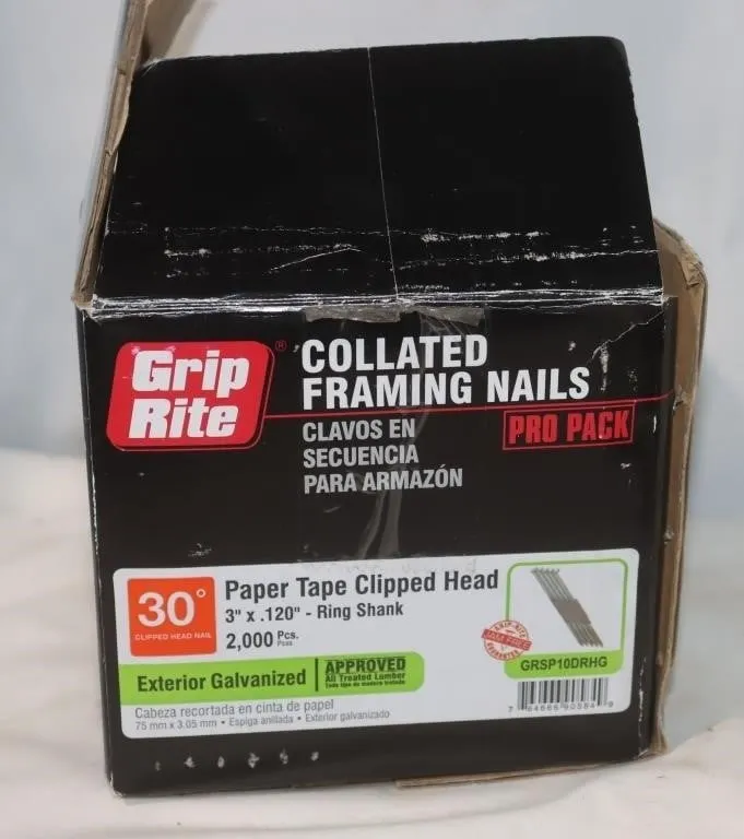 Grip-Rite Collated Framing Nails 3";