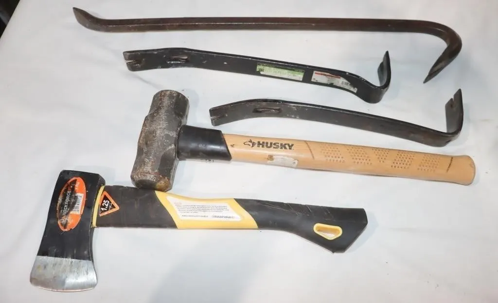 Rockforge Hatchet, Husky Sledge Hammer, & Pry