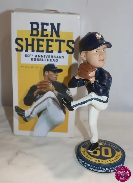 BDA Sports Ben Sheets Brewers Bobblehead