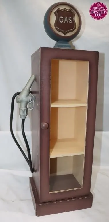 Collections Etc. Gas Pump Cabinet 8"x7"x26"