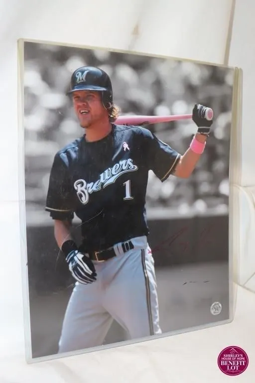 Corey Hart Signed Brewers Photo W/ COA