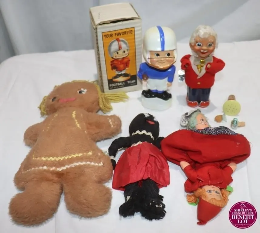 Vintage Football Bobblehead Toys and Dolls: