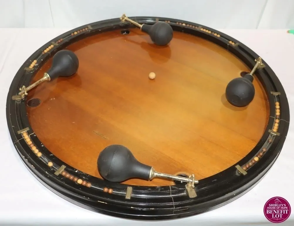 Vintage Puffer Game Tabletop Board 30" Round