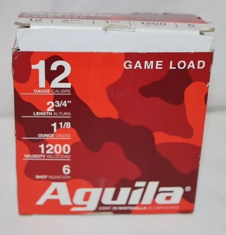 25 Rds. Aguila 12 Gauge Game Load Shot Shells;