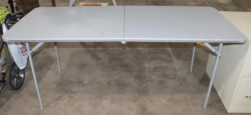 Cosco Folding Gray Table 72"x30"x29.5"