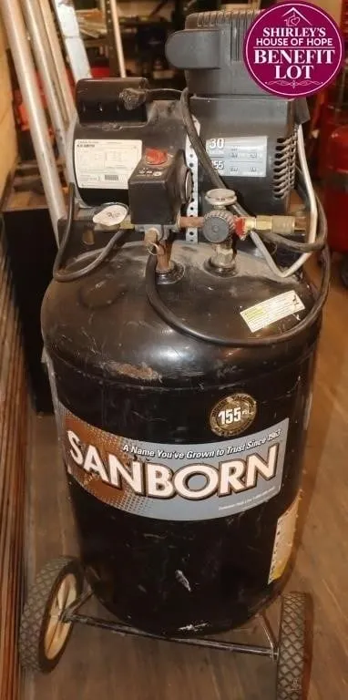30 Gal. Air Compressor Runs, Needs Repair: