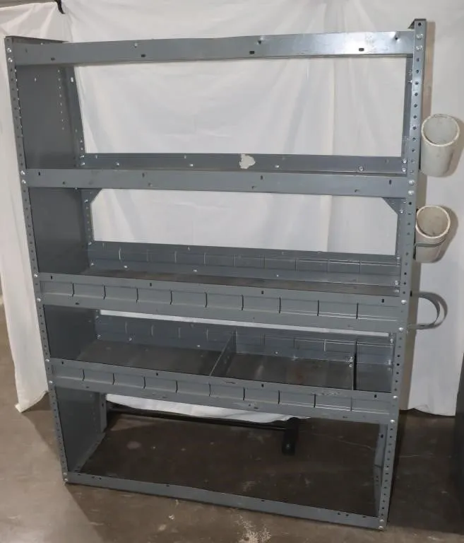 Steel Van Shelving Unit w/ Conduit Holders
